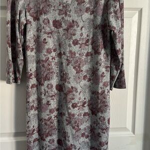Floral Gray and Pink Women's Dress